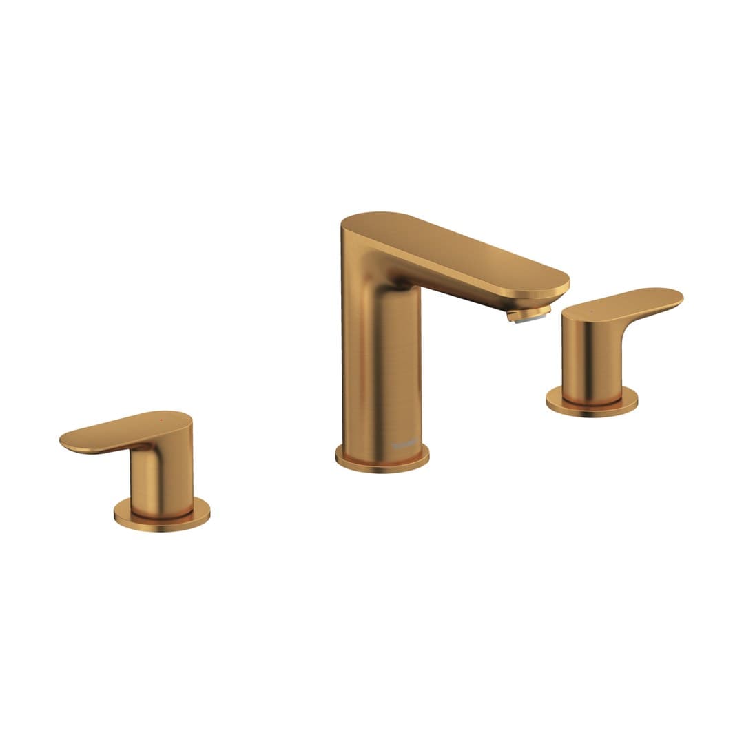 Duravit Wave – Μπαταρία Νιπτήρα – 3 οπών, σύνδεση σπιράλ 1/2" – Bronze Brushed (WA1060005A04)