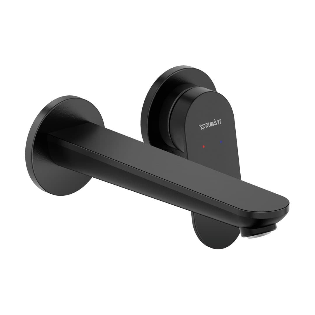 Duravit Wave – Μπαταρία Νιπτήρα Τοίχου – παροχή 5 l/min – Black Matt (WA1070004046)
