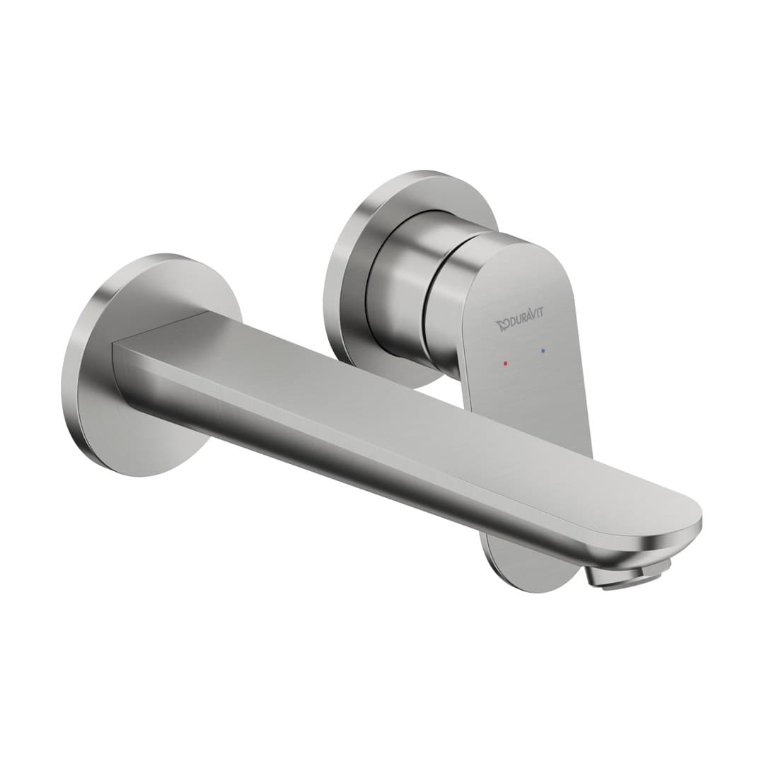 Duravit Wave – Μπαταρία Νιπτήρα Τοίχου – παροχή 5 l/min – Stainless steel Brushed (WA1070004070)