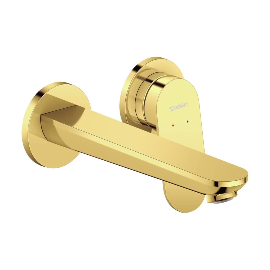 Duravit Wave – Μπαταρία Νιπτήρα Τοίχου – παροχή 3 l/min – Gold Polished (WA1070004A34)