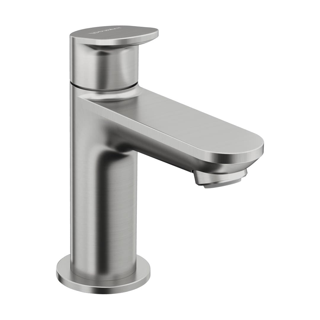 Duravit Wave – Μπαταρία Νιπτήρα – βρύση μίας παροχής – Stainless steel Brushed (WA1080002070)