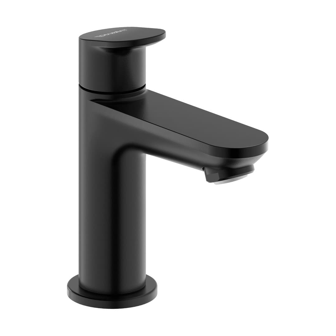 Duravit Wave – Μπαταρία Νιπτήρα – βρύση μίας παροχής, παροχή 3 l/min – Black Matt (WA1080002A46)