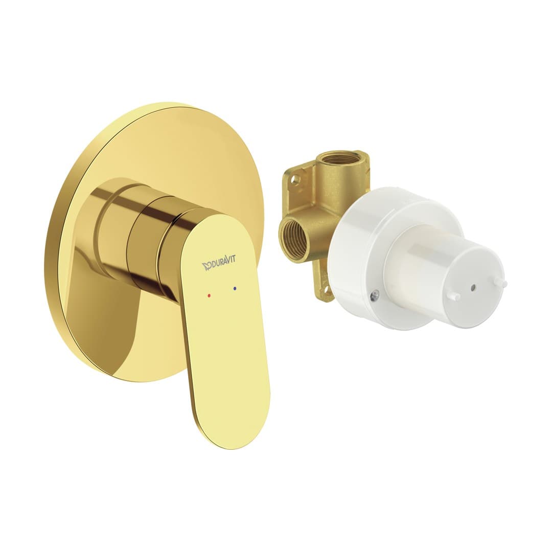 Duravit Wave – Μίκτης Εντοιχισμού – σετ, 1 έξοδος – Gold Polished (WA4210007034)