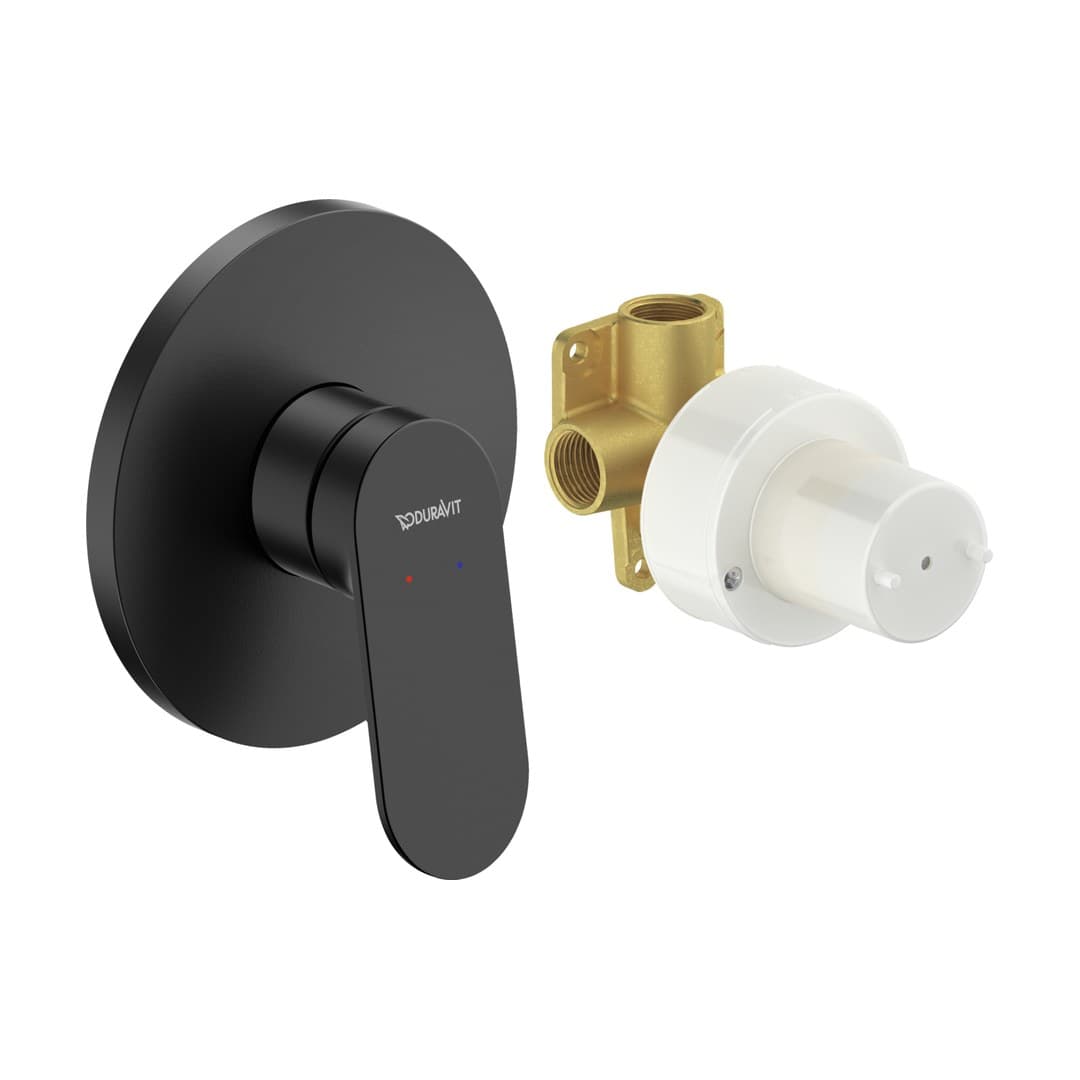 Duravit Wave – Μίκτης Εντοιχισμού – σετ, 1 έξοδος – Black Matt (WA4210007046)