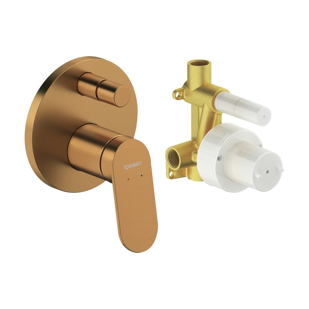 Duravit Wave – Μίκτης Εντοιχισμού – σετ, 2 έξοδοι – Bronze Brushed (WA4210008004)