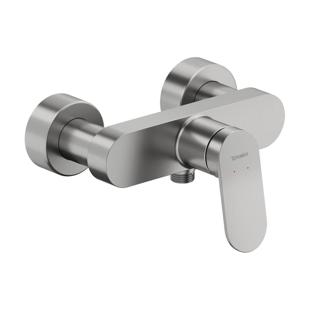 Duravit Wave – Μπαταρία Λουτρού Τοίχου – για ντους – Stainless steel Brushed (WA4230000A70)