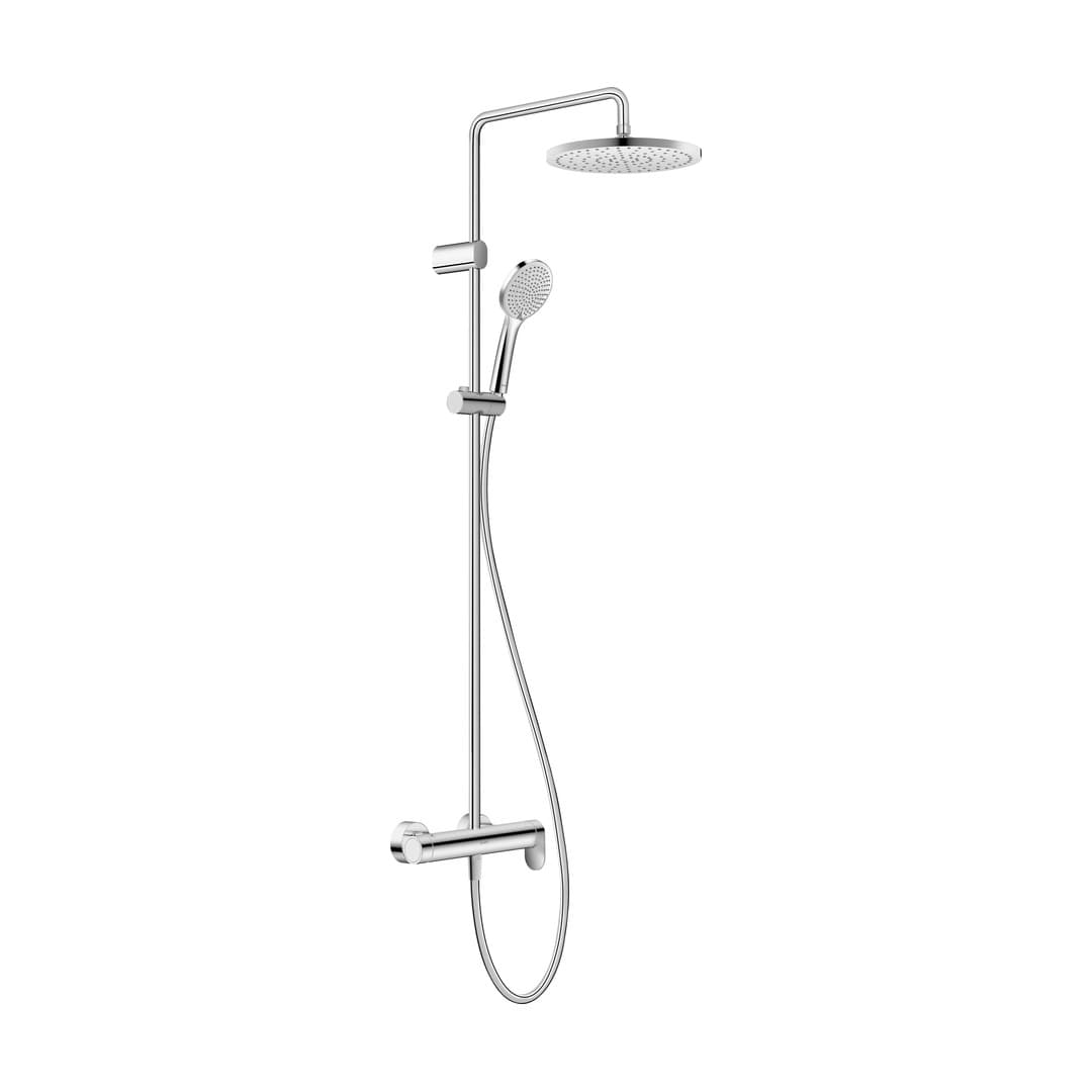 Duravit Wave – Σύστημα Ντους – μονοχειριστήριο, 290×568×1124 mm, προβολή 442 mm – Chrome High Gloss (WA4280007010)