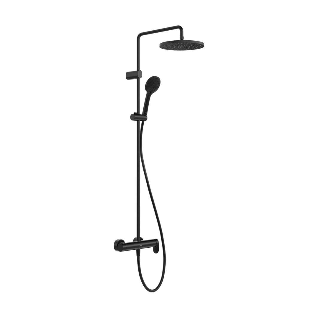 Duravit Wave – Σύστημα Ντους – μονοχειριστήριο, 290×568×1124 mm – Black Matt (WA4280007A46)