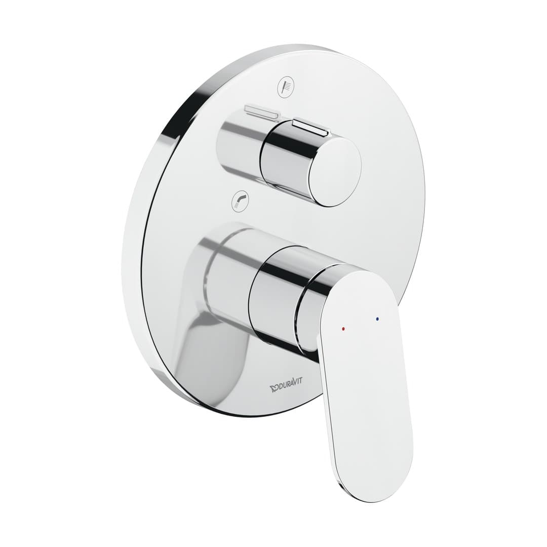 Duravit Wave – Μίκτης Εντοιχισμού – για μπανιέρα, 2 έξοδοι – Chrome High Gloss (WA5210012010)