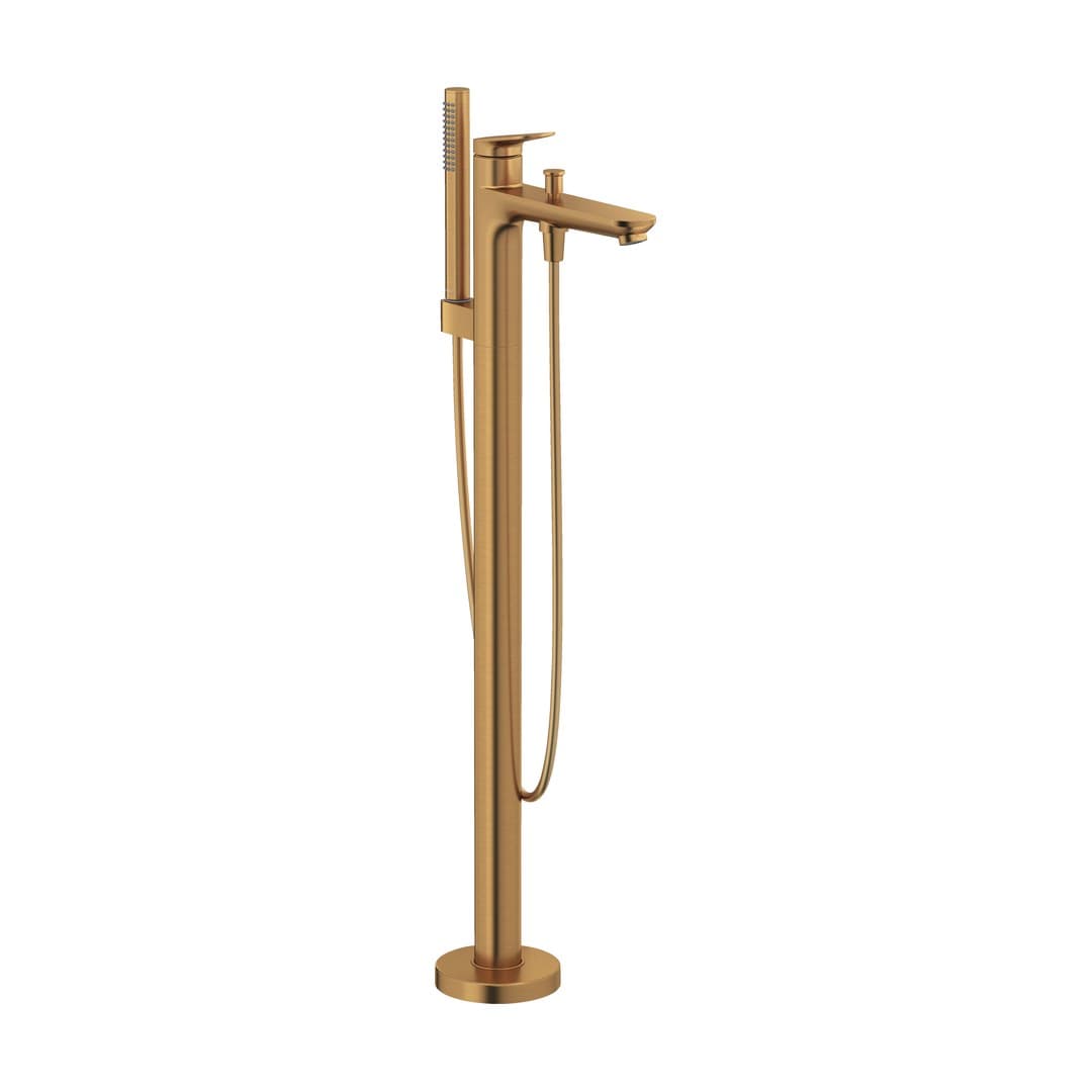 Duravit Wave – Μπαταρία Λουτρού Δαπέδου – έκδοση Pure – Bronze Brushed (WA5250000A04)