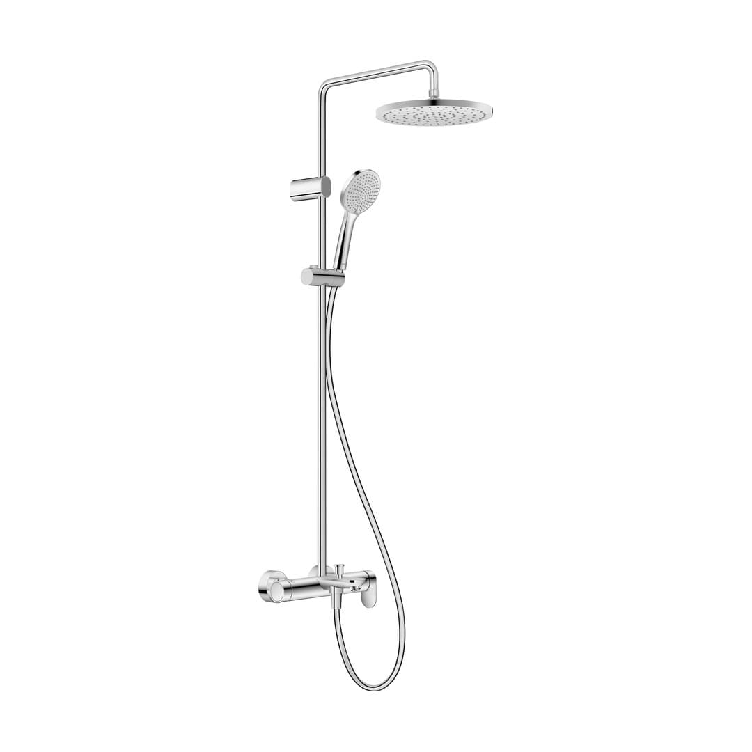 Duravit Wave – Σύστημα Ντους – μονοχειριστήριο, 290×622×1124 mm – Chrome High Gloss (WA5280007A10)