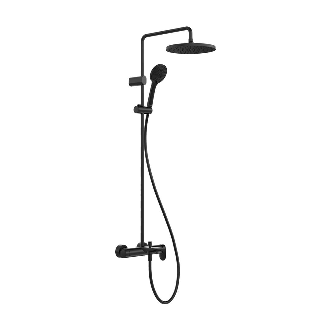 Duravit Wave – Σύστημα Ντους – μονοχειριστήριο, 290×622×1124 mm – Black Matt (WA5280007A46)