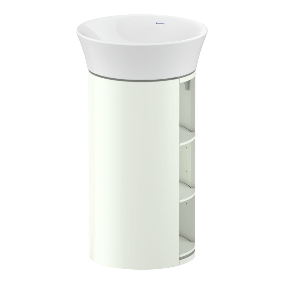 Duravit White Tulip – Έπιπλο Νιπτήρα – 410 mm, νιπτήρας κέντρο, 410 x 410 x 750 mm – White Satin Matt, Lacquer (WT423903636)
