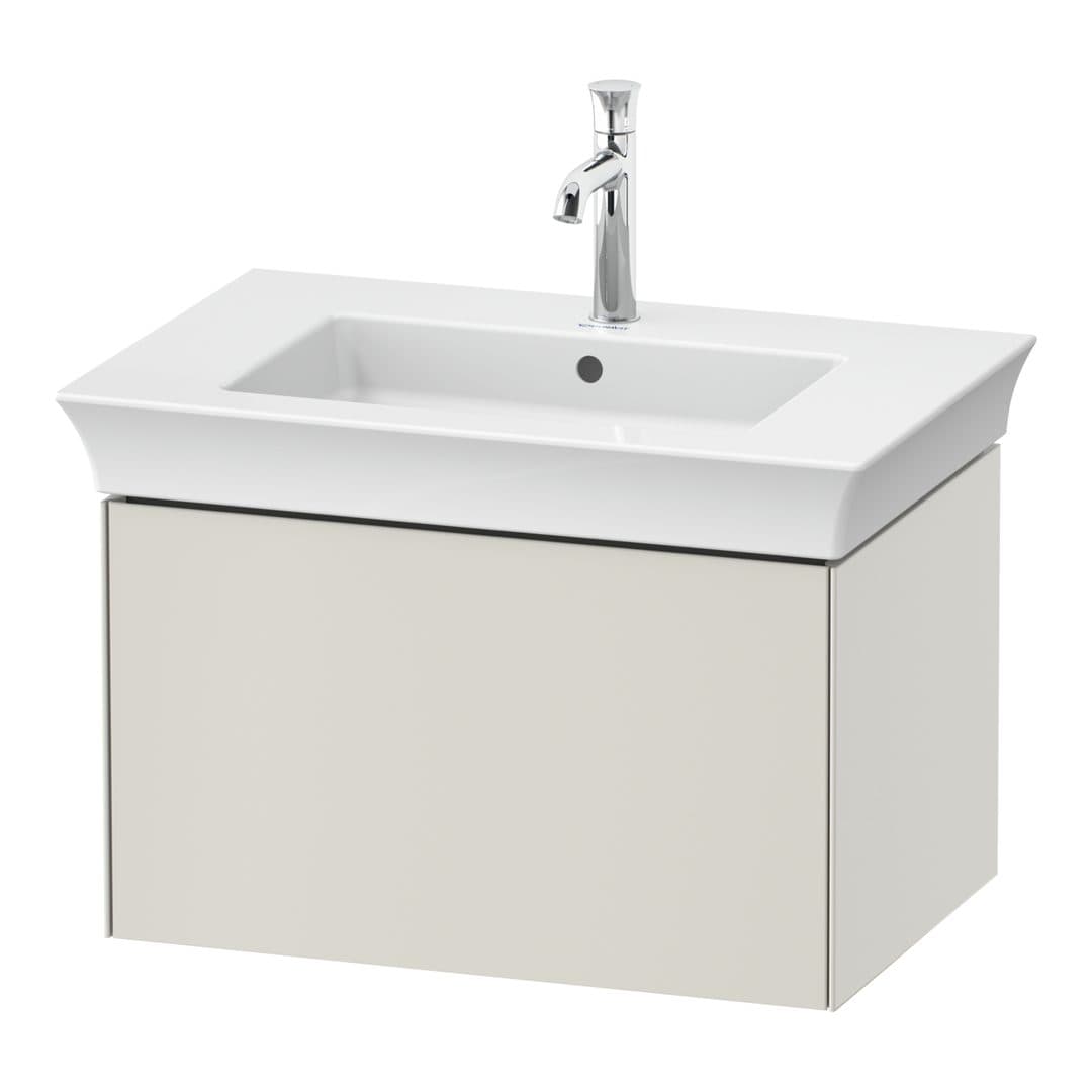 Duravit White Tulip – Έπιπλο Νιπτήρα – 684 mm, 1 συρτάρι, νιπτήρας κέντρο – Nordic white Satin Matt, Lacquer (WT424103939)