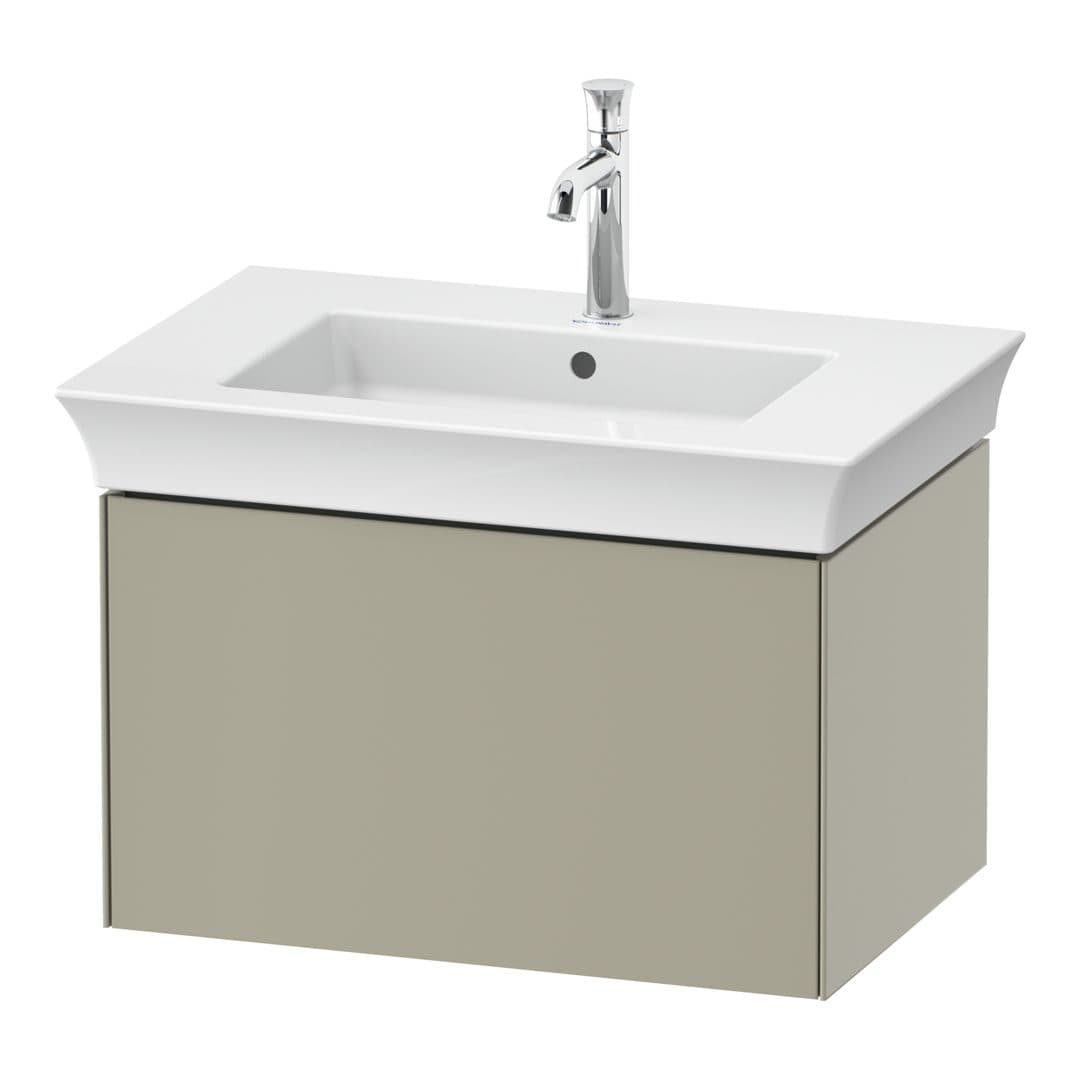Duravit White Tulip – Έπιπλο Νιπτήρα – 684 mm, 1 συρτάρι, νιπτήρας κέντρο – Taupe Satin Matt, Lacquer (WT424106060)