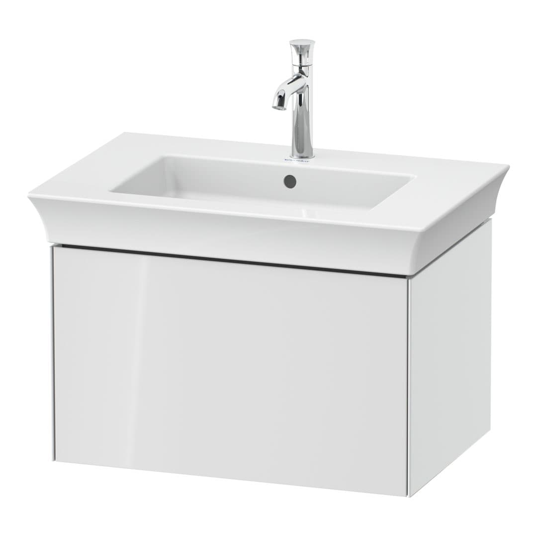 Duravit White Tulip – Έπιπλο Νιπτήρα – 684 mm, 1 συρτάρι, νιπτήρας κέντρο – White High Gloss, Lacquer (WT424108585)