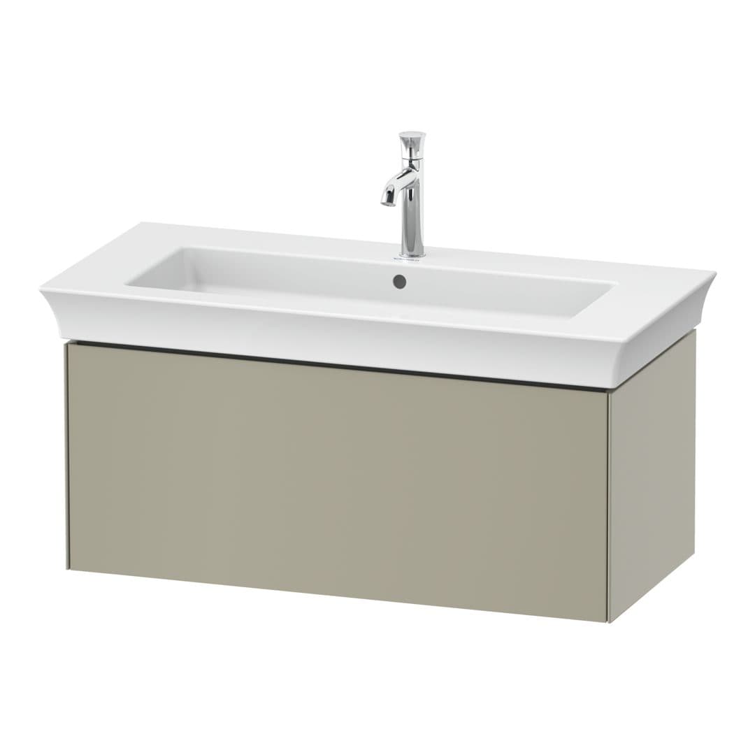 Duravit White Tulip – Έπιπλο Νιπτήρα – 984 mm, 1 συρτάρι, νιπτήρας κέντρο – Taupe Satin Matt, Lacquer (WT424206060)