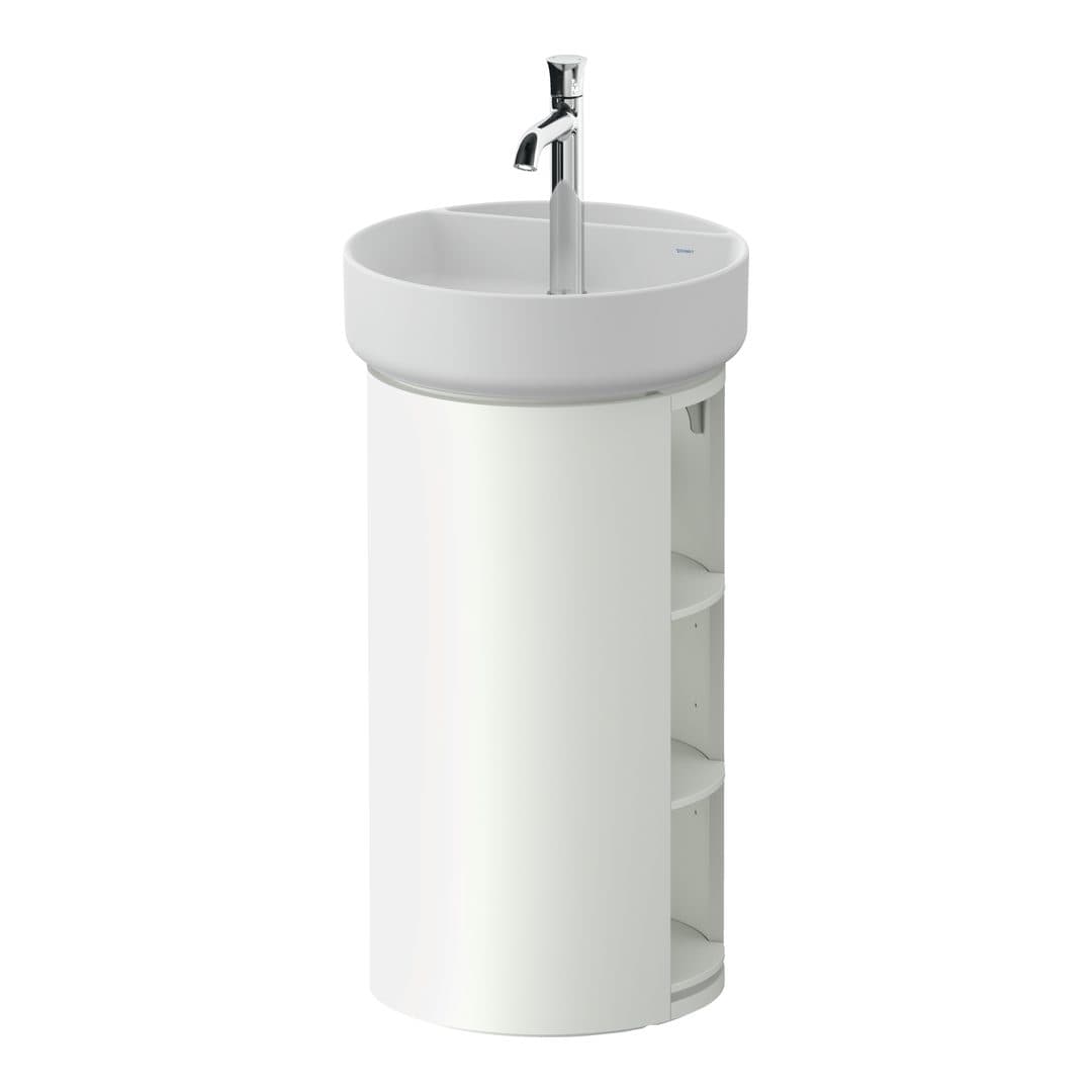 Duravit White Tulip – Έπιπλο Νιπτήρα – 410 mm, νιπτήρας κέντρο, 410 x 410 x 751 mm – White Satin Matt, Lacquer (WT4244036360000)