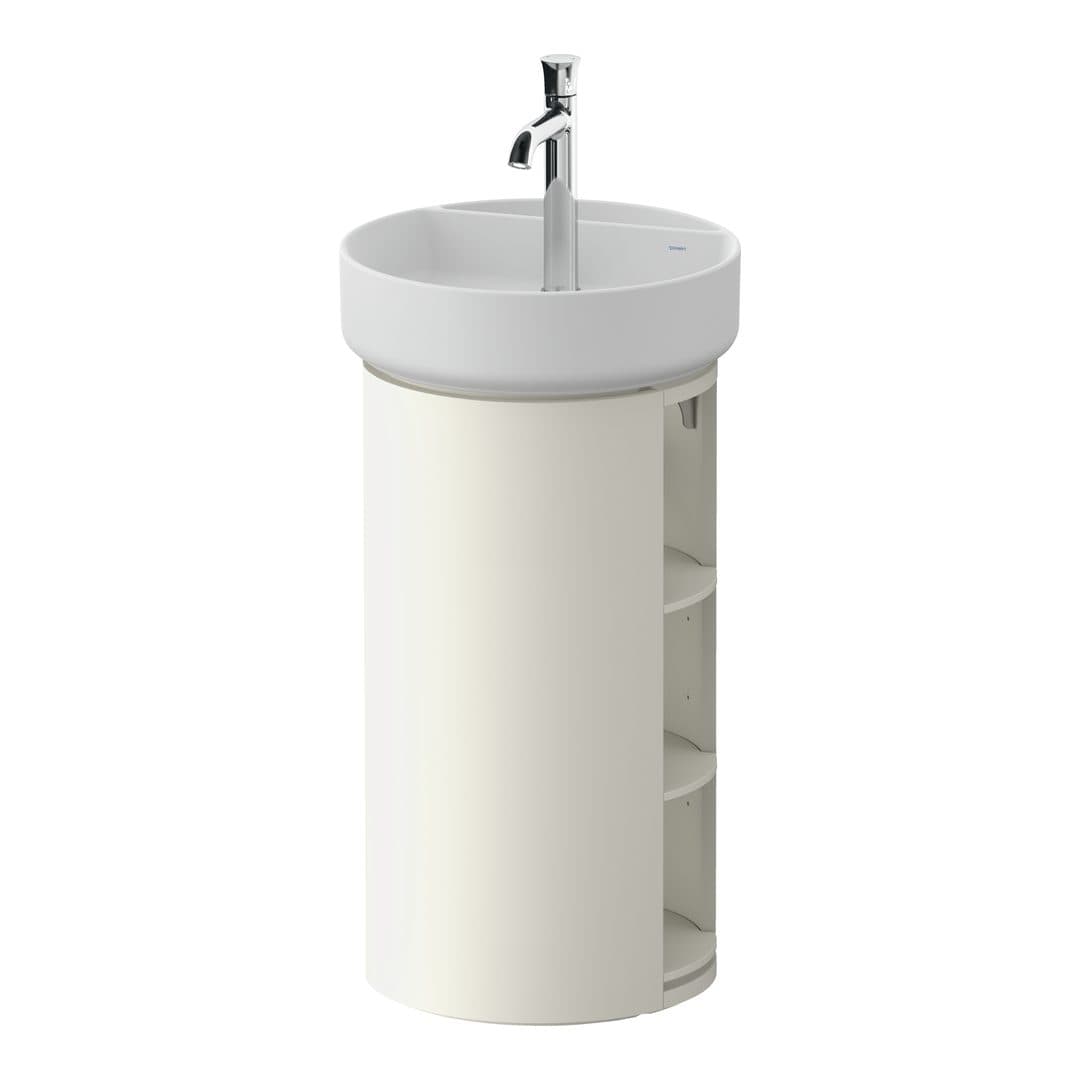 Duravit White Tulip – Έπιπλο Νιπτήρα – 410 mm, νιπτήρας κέντρο, 410 x 410 x 751 mm – Nordic white Satin Matt, Lacquer (WT4244039390000)