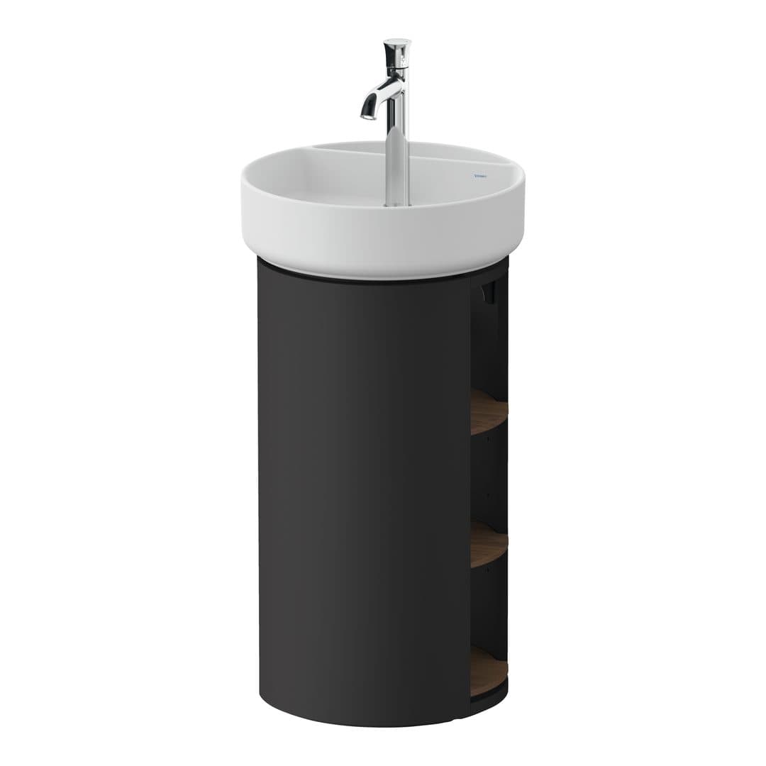 Duravit White Tulip – Έπιπλο Νιπτήρα – 410 mm, νιπτήρας κέντρο, American walnut Matt – Graphite Satin Matt, Lacquer (WT4244077580000)