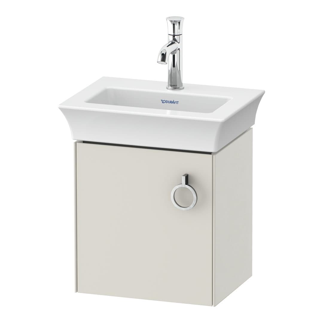 Duravit White Tulip – Έπιπλο Νιπτήρα – 384 mm, 1 πόρτα, αριστερή – Nordic white Satin Matt, Lacquer (WT4250L3939)