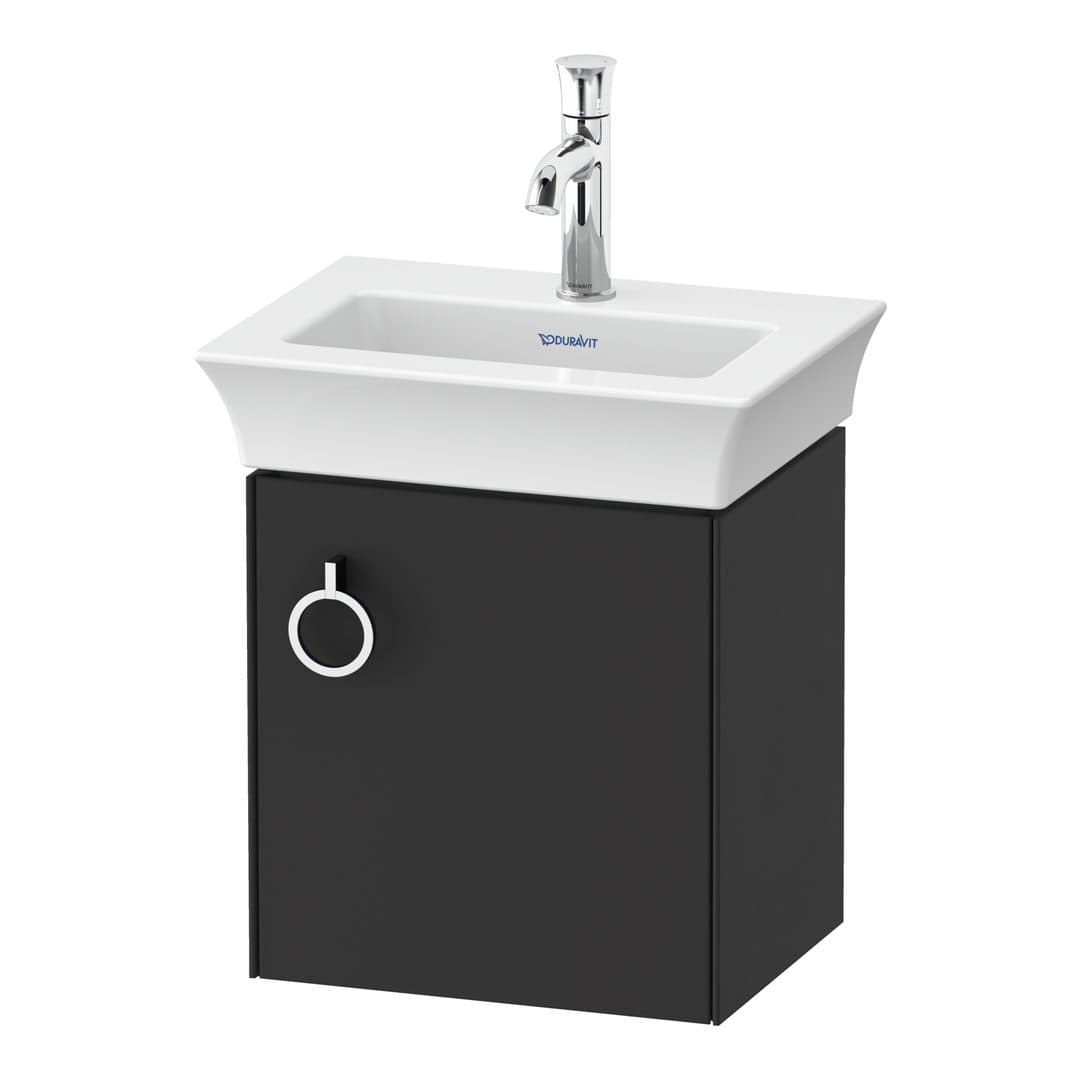 Duravit White Tulip – Έπιπλο Νιπτήρα – 384 mm, 1 πόρτα, δεξιά – Graphite Satin Matt, Lacquer (WT4250R5858)