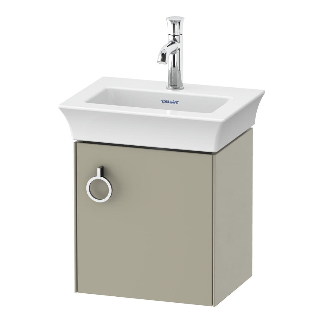 Duravit White Tulip – Έπιπλο Νιπτήρα – 384 mm, 1 πόρτα, δεξιά – Taupe Satin Matt, Lacquer (WT4250R6060)
