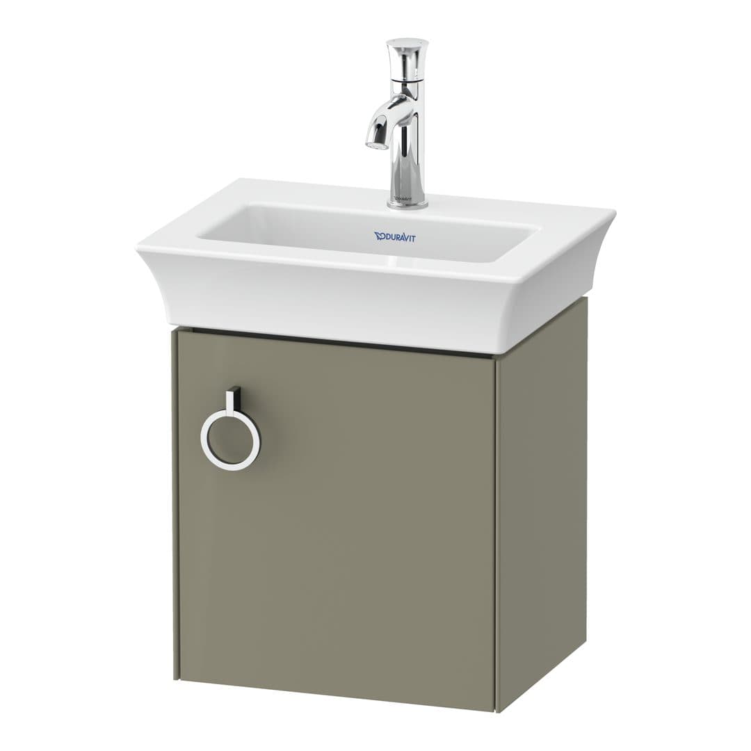 Duravit White Tulip – Έπιπλο Νιπτήρα – 384 mm, 1 πόρτα, δεξιά – Stone grey High Gloss, Lacquer (WT4250RH2H2)