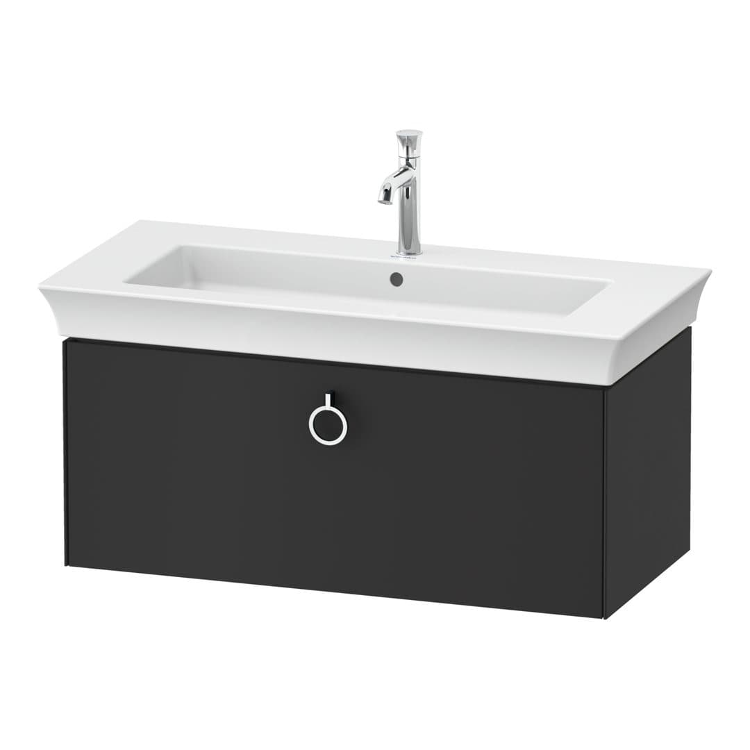 Duravit White Tulip – Έπιπλο Νιπτήρα – 984 mm, 1 συρτάρι, νιπτήρας κέντρο, Chrome High Gloss – Graphite Satin Matt, Lacquer (WT425205858)
