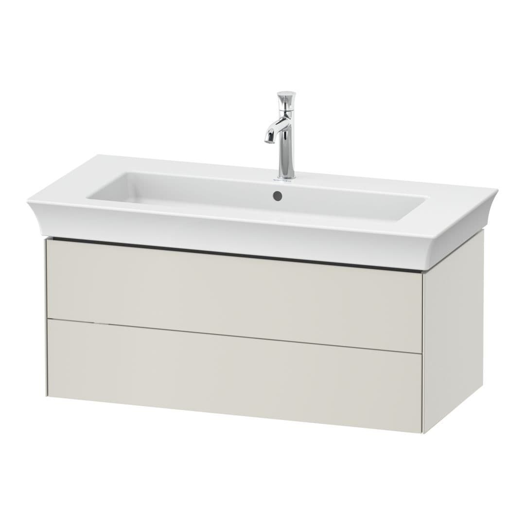 Duravit White Tulip – Έπιπλο Νιπτήρα – 984 mm, 2 συρτάρια, νιπτήρας κέντρο – Nordic white Satin Matt, Lacquer (WT434203939)