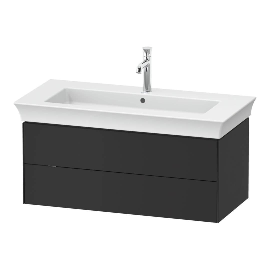 Duravit White Tulip – Έπιπλο Νιπτήρα – 984 mm, 2 συρτάρια, νιπτήρας κέντρο – Graphite Satin Matt, Lacquer (WT434205858)