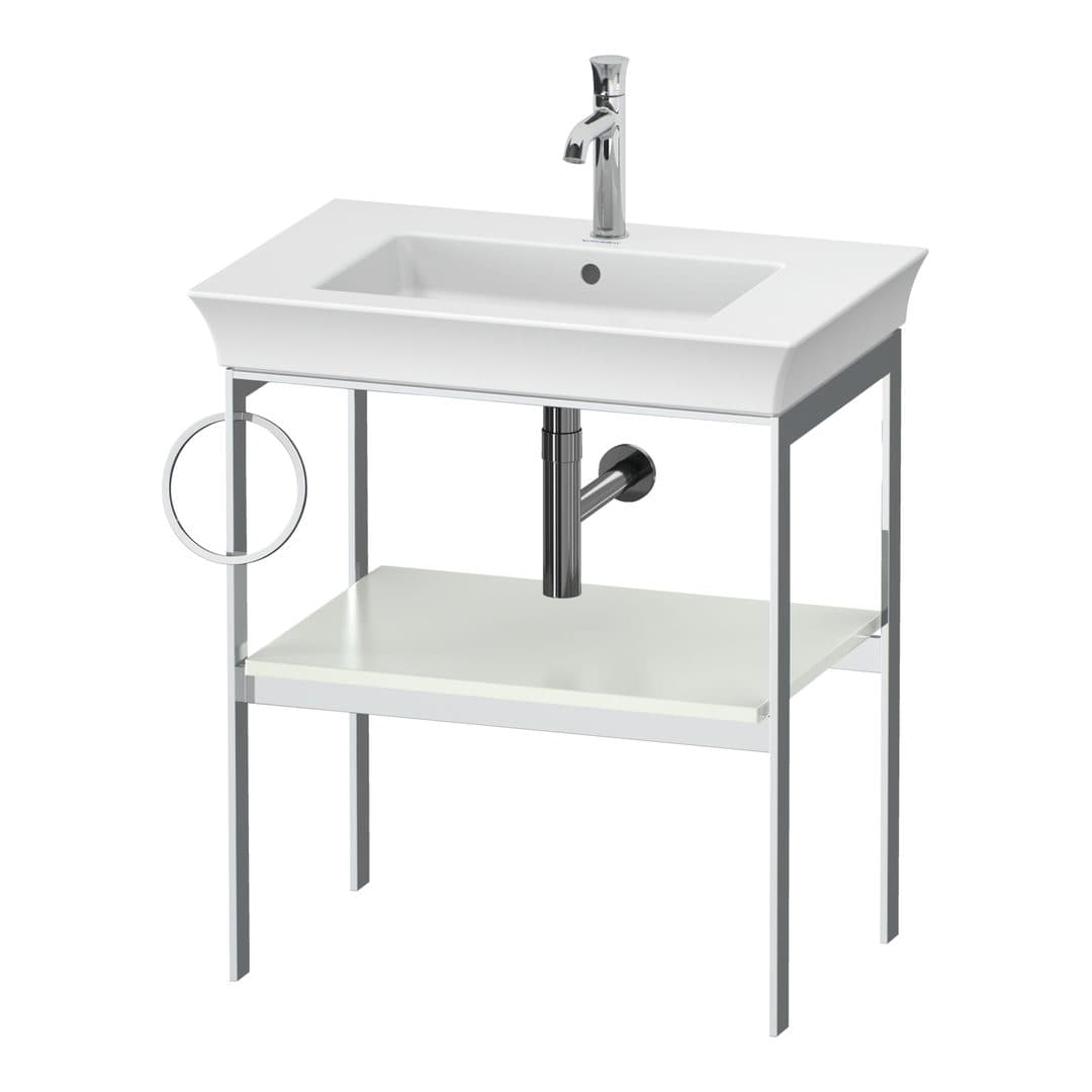 Duravit White Tulip – Βάση Νιπτήρα – 684 mm, αριστερή έκδοση – White Satin Matt, Lacquer (WT4543L3636)