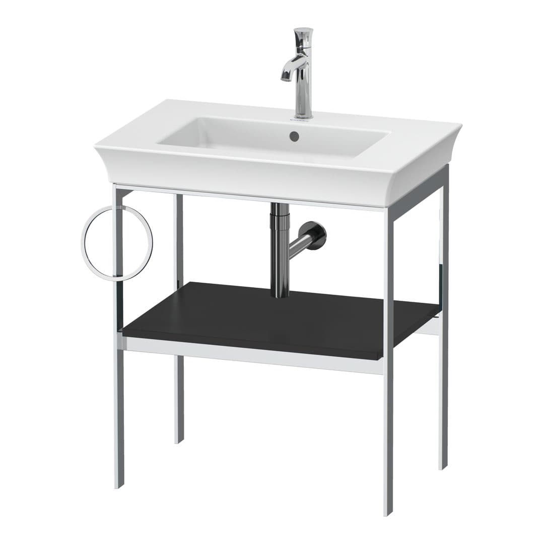 Duravit White Tulip – Βάση Νιπτήρα – 684 mm, αριστερή έκδοση – Graphite Satin Matt, Lacquer (WT4543L5858)