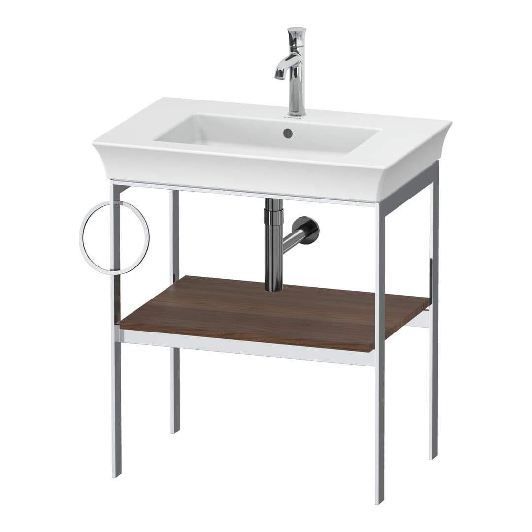 Duravit White Tulip – Βάση Νιπτήρα – 684 mm, αριστερή έκδοση – American walnut Matt, Solid wood (WT4543L7777)