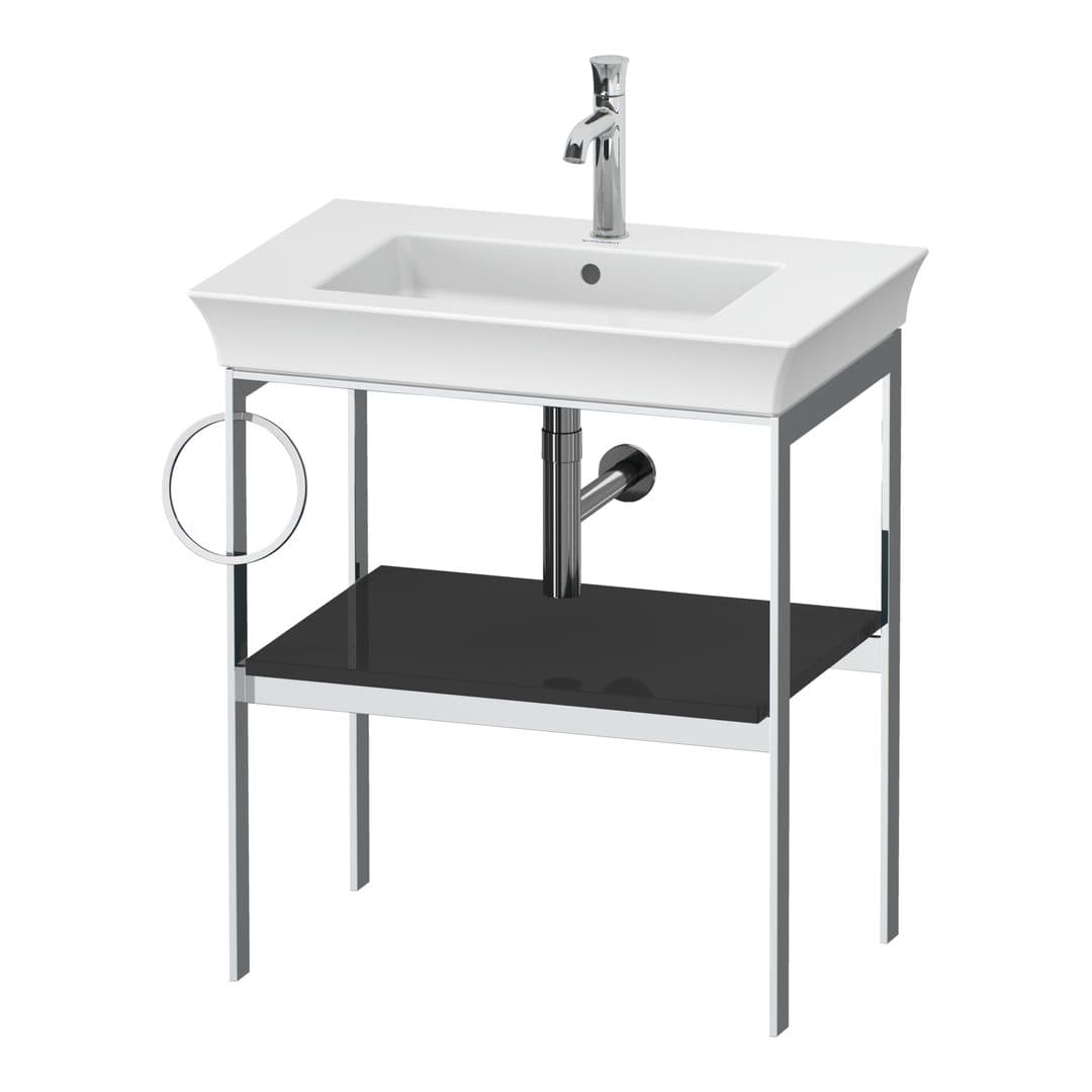 Duravit White Tulip – Βάση Νιπτήρα – 684 mm, αριστερή έκδοση – Graphite High Gloss, Lacquer (WT4543LH1H1)