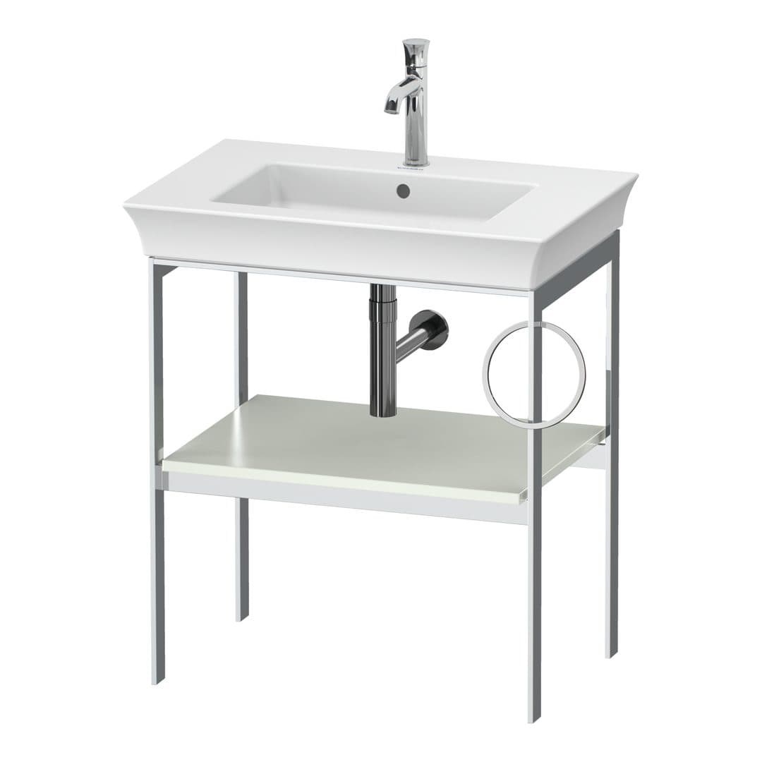 Duravit White Tulip – Βάση Νιπτήρα – 684 mm, δεξιά έκδοση – White Satin Matt, Lacquer (WT4543R3636)