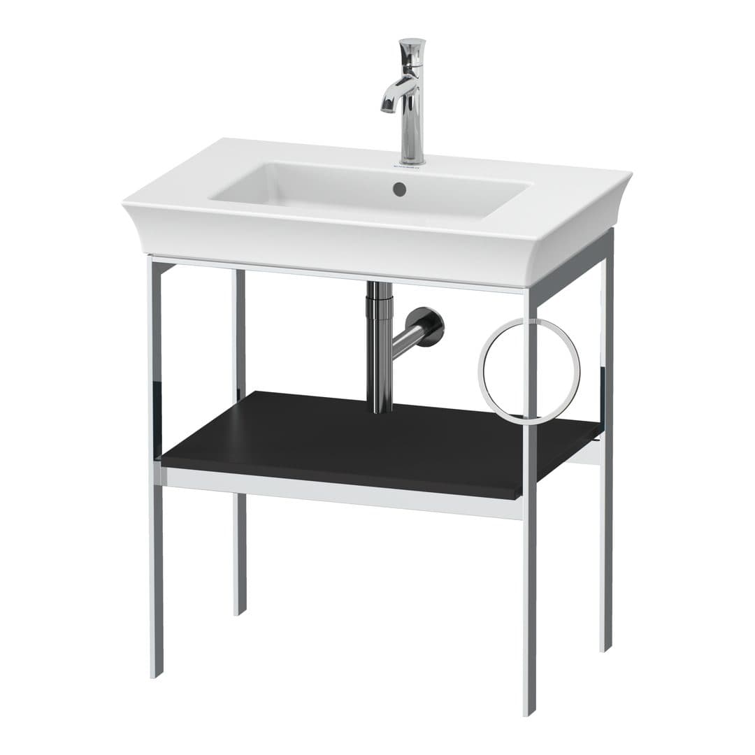 Duravit White Tulip – Βάση Νιπτήρα – 684 mm, δεξιά έκδοση – Graphite Satin Matt, Lacquer (WT4543R5858)