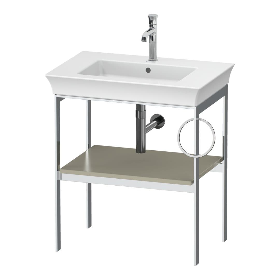 Duravit White Tulip – Βάση Νιπτήρα – 684 mm, δεξιά έκδοση – Taupe Satin Matt, Lacquer (WT4543R6060)