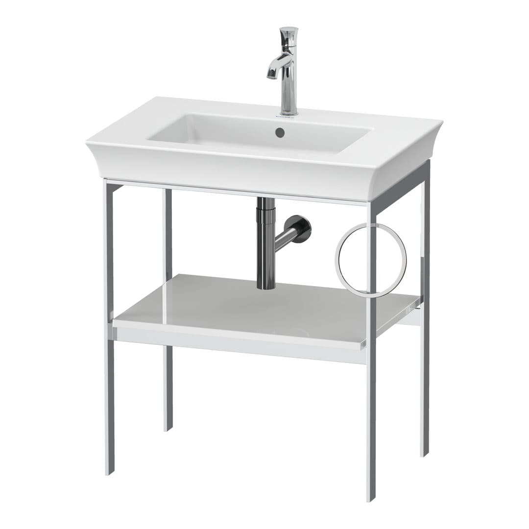 Duravit White Tulip – Βάση Νιπτήρα – 684 mm, δεξιά έκδοση – White High Gloss, Lacquer (WT4543R8585)