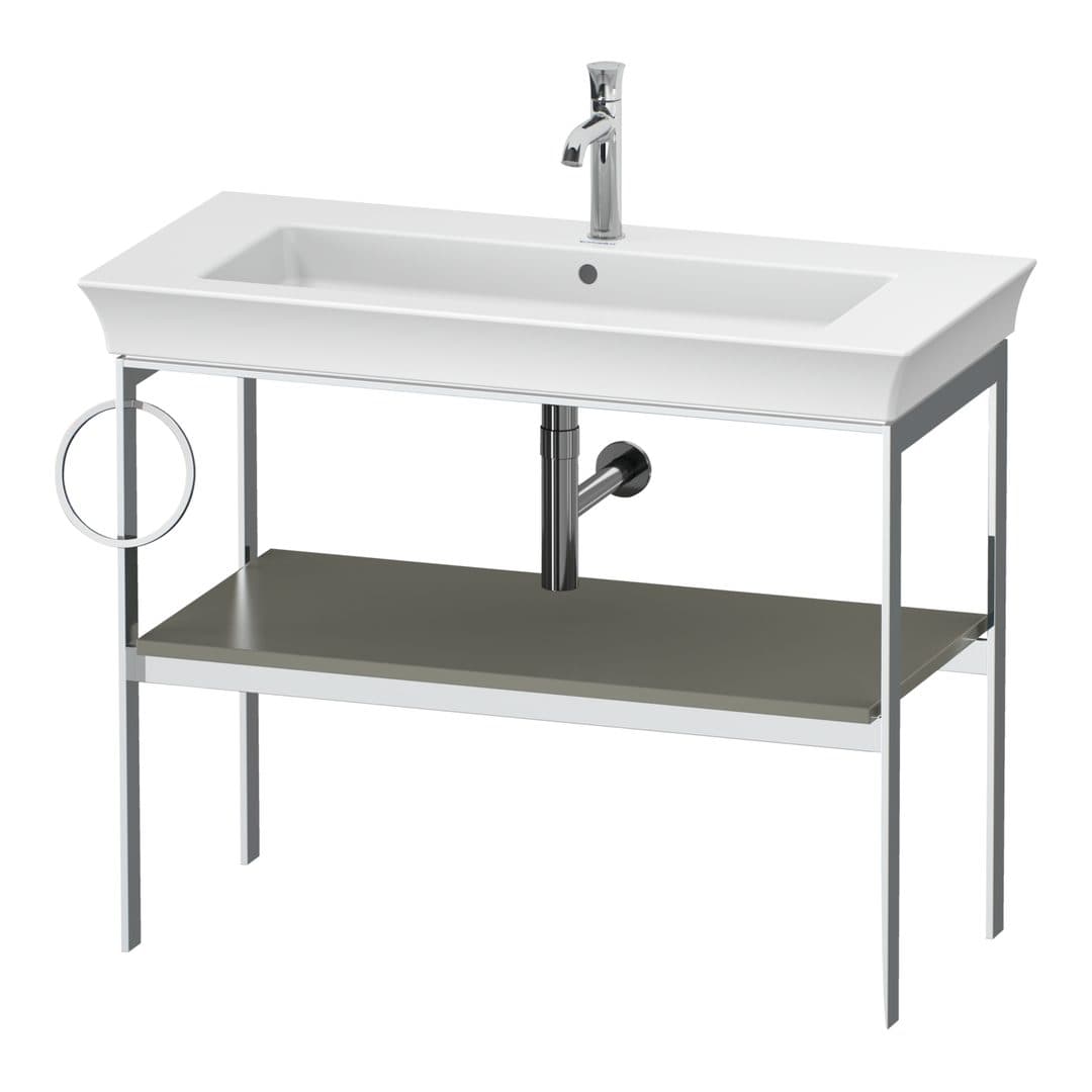 Duravit White Tulip – Βάση Νιπτήρα – 984 mm, αριστερή έκδοση – Stone grey Satin Matt, Lacquer (WT4544L9292)