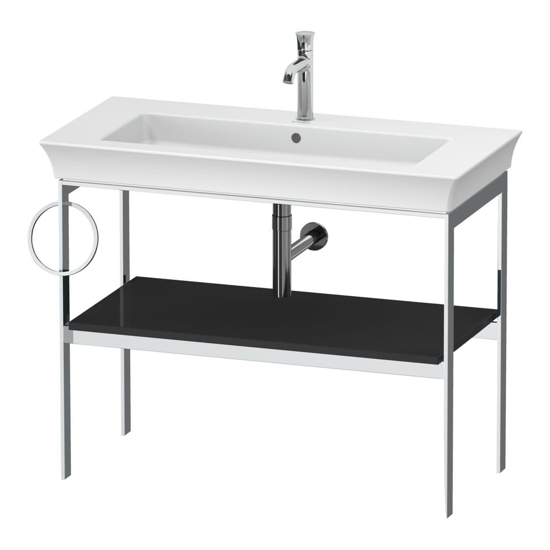 Duravit White Tulip – Βάση Νιπτήρα – 984 mm, αριστερή έκδοση – Graphite High Gloss, Lacquer (WT4544LH1H1)