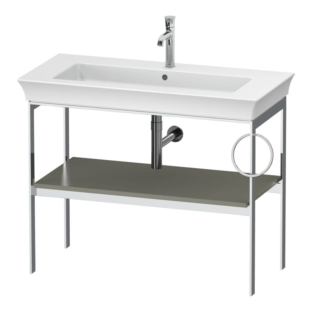 Duravit White Tulip – Βάση Νιπτήρα – 984 mm, δεξιά έκδοση – Stone grey Satin Matt, Lacquer (WT4544R9292)