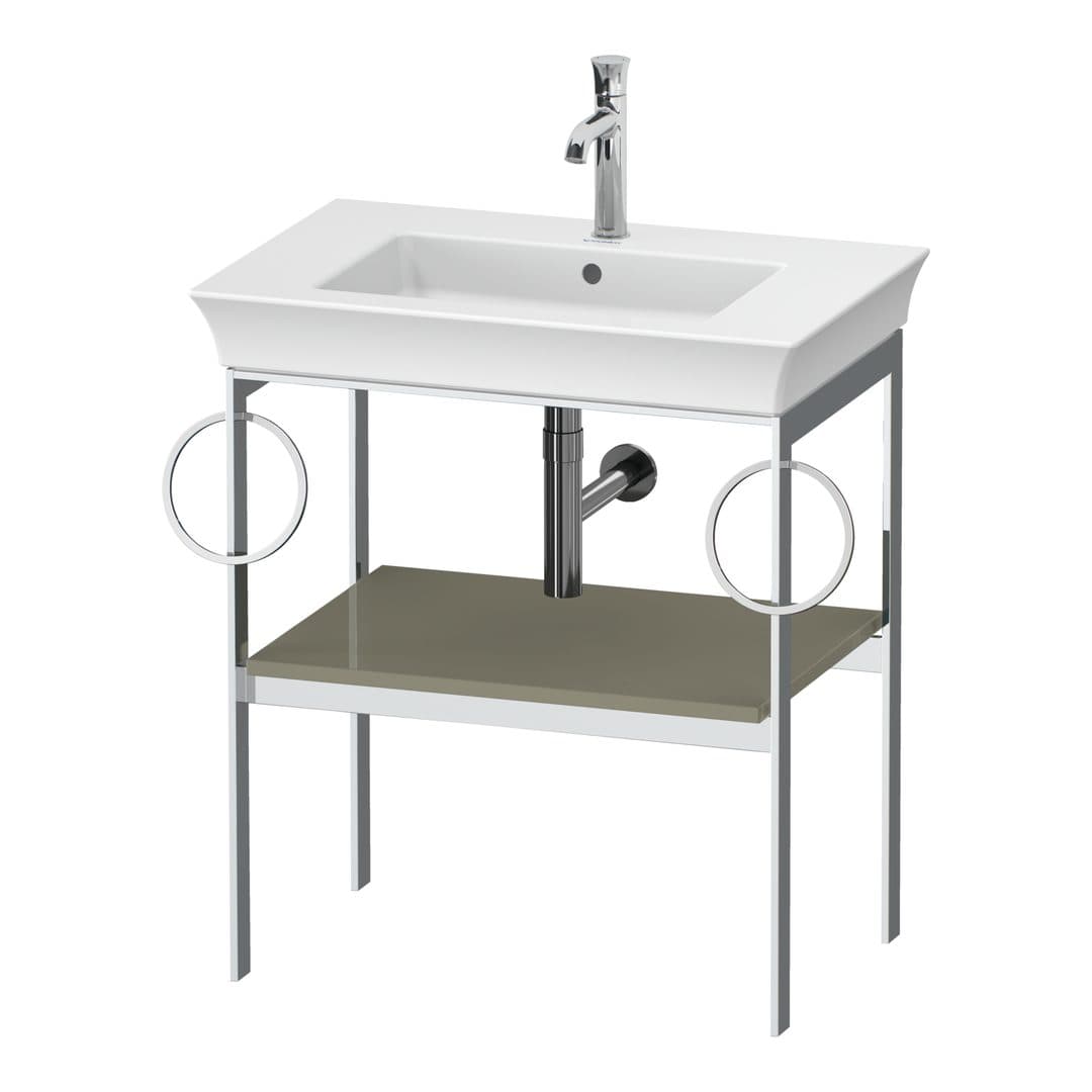 Duravit White Tulip – Βάση Νιπτήρα – 684 mm, έκδοση B – Stone grey High Gloss, Lacquer (WT4546BH2H2)