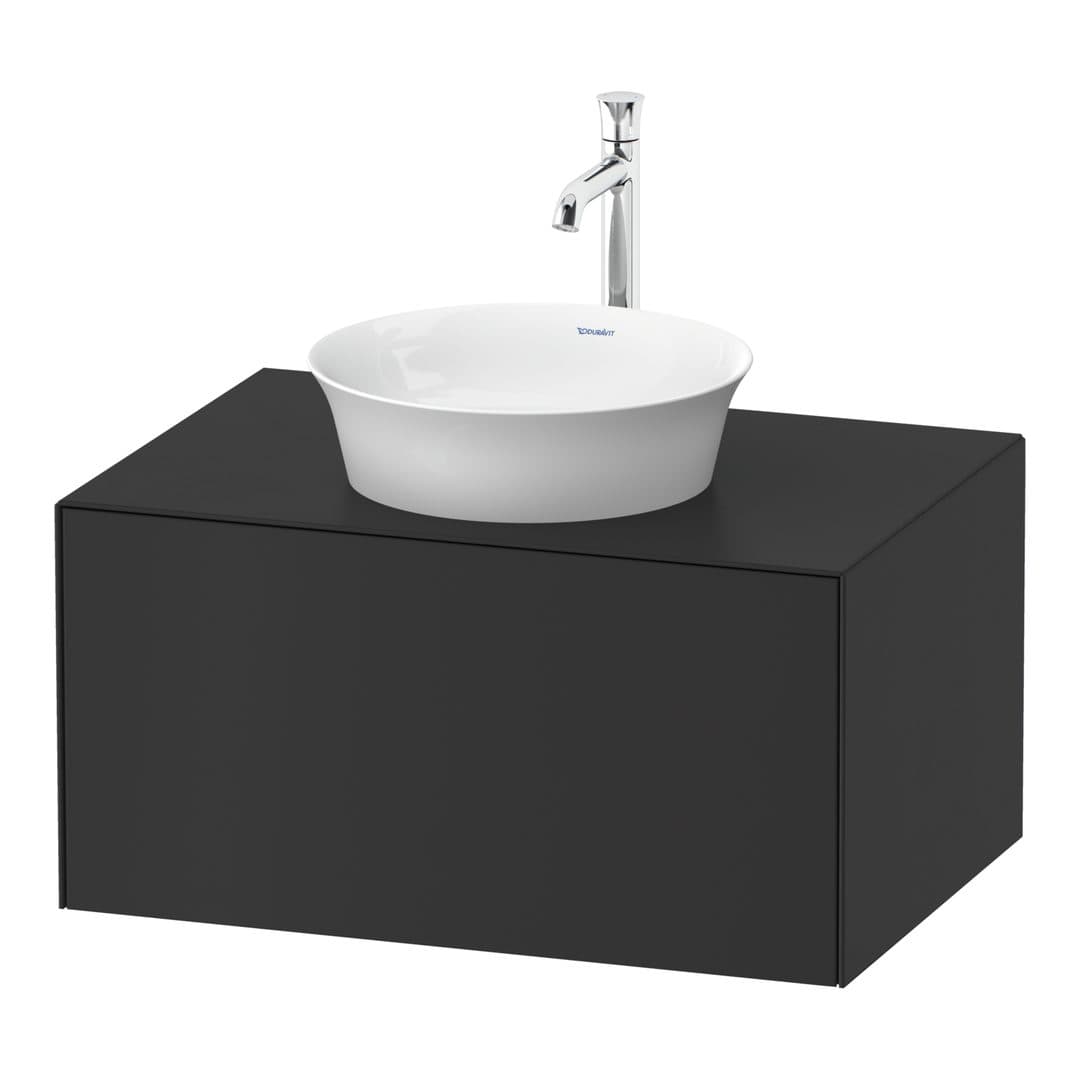 Duravit White Tulip – Έπιπλο Νιπτήρα – 800 mm, για κονσόλα, 1 συρτάρι, νιπτήρας κέντρο – Graphite Satin Matt, Lacquer (WT497505858)