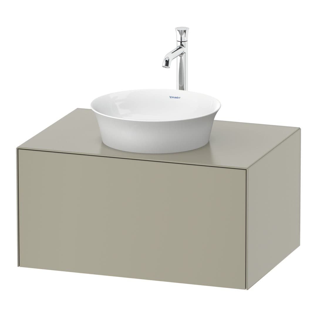Duravit White Tulip – Έπιπλο Νιπτήρα – 800 mm, για κονσόλα, 1 συρτάρι, νιπτήρας κέντρο – Taupe Satin Matt, Lacquer (WT497506060)