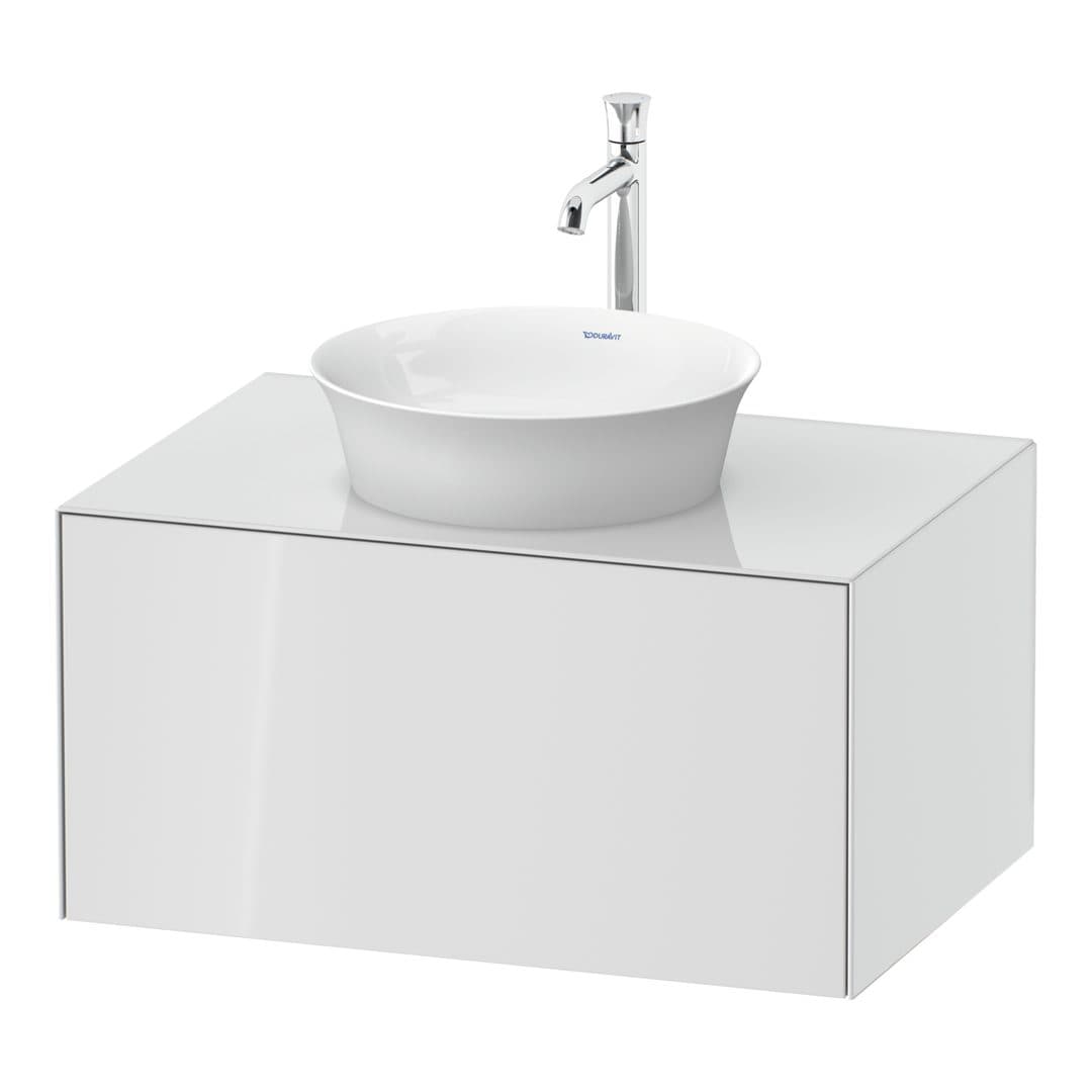 Duravit White Tulip – Έπιπλο Νιπτήρα – 800 mm, για κονσόλα, 1 συρτάρι, νιπτήρας κέντρο – White High Gloss, Lacquer (WT497508585)