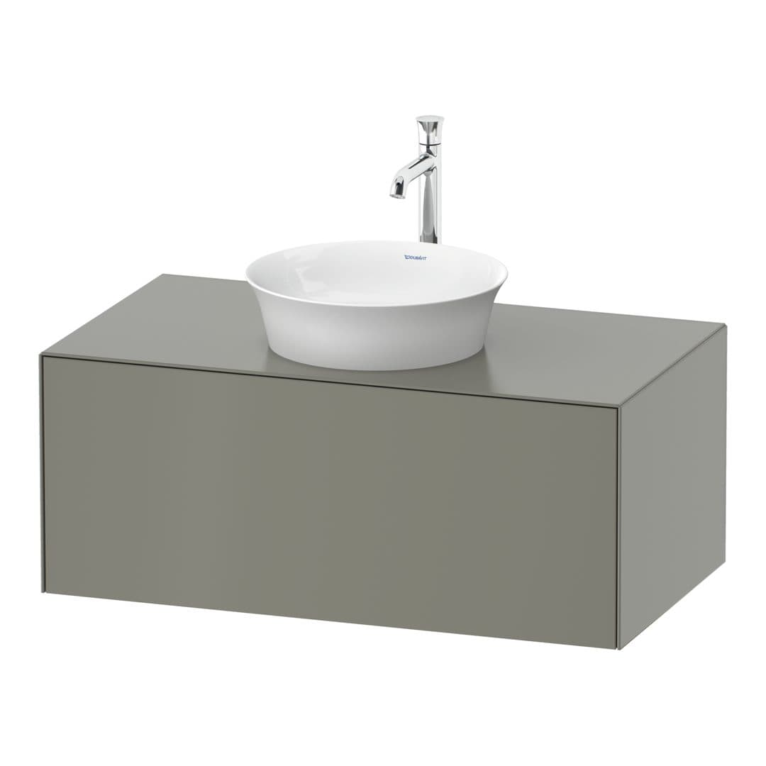 Duravit White Tulip – Έπιπλο Νιπτήρα – 1000 mm, για κονσόλα, 1 συρτάρι, νιπτήρας κέντρο – Stone grey Satin Matt, Lacquer (WT497609292)
