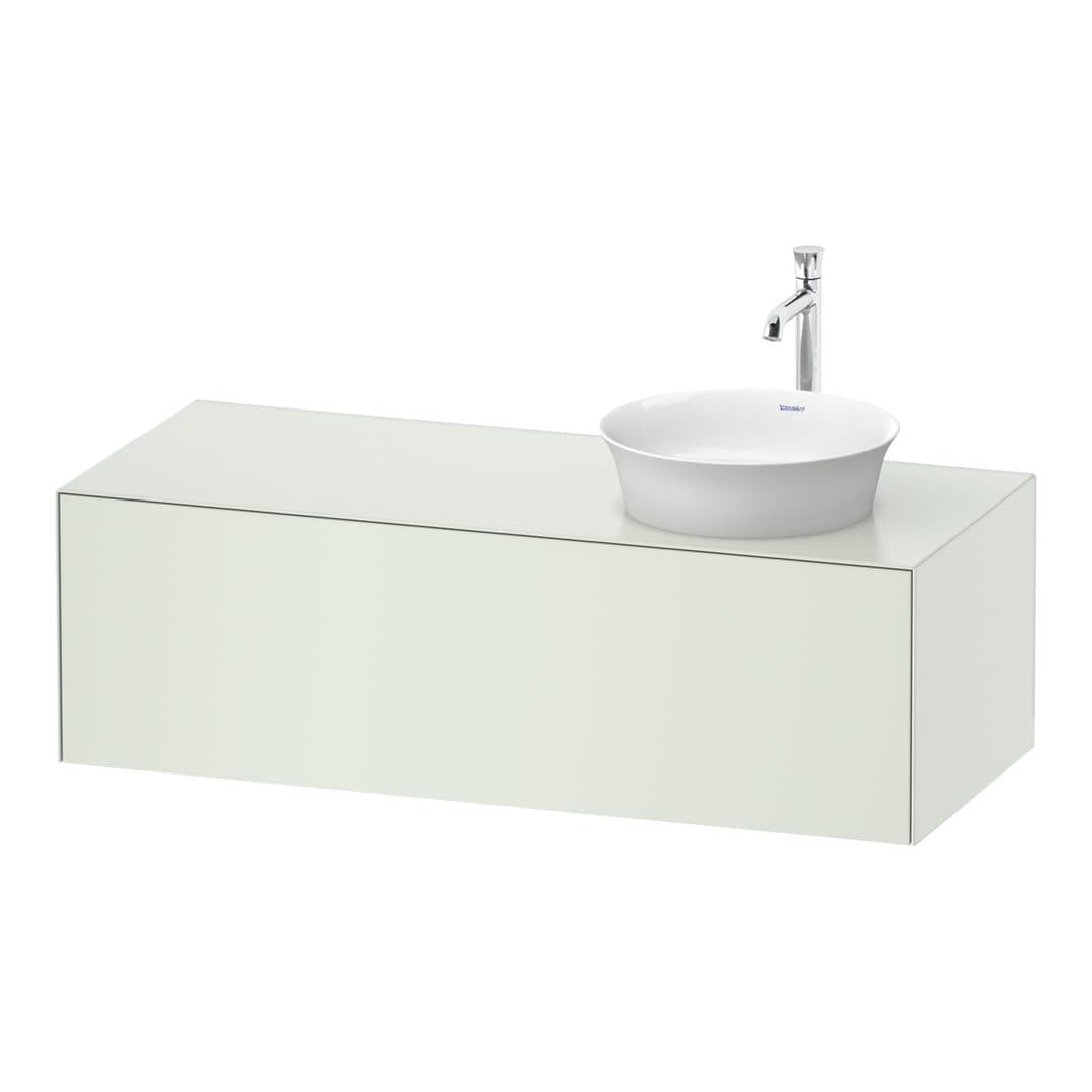 Duravit White Tulip – Έπιπλο Νιπτήρα – 1300 mm, για κονσόλα, 1 συρτάρι, νιπτήρας δεξιά – White Satin Matt, Lacquer (WT4977R3636)