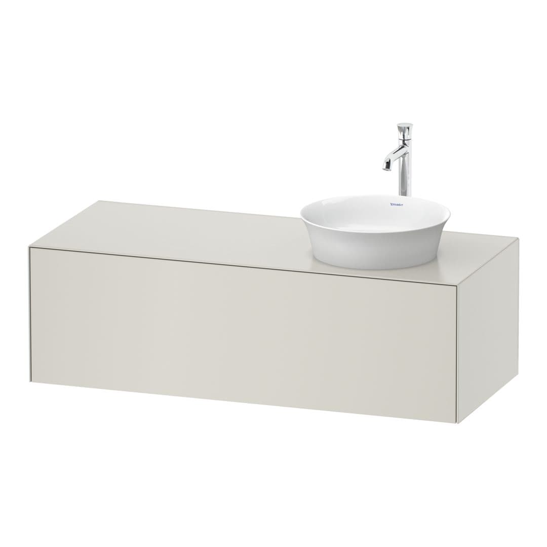 Duravit White Tulip – Έπιπλο Νιπτήρα – 1300 mm, για κονσόλα, 1 συρτάρι, νιπτήρας δεξιά – Nordic white Satin Matt, Lacquer (WT4977R3939)