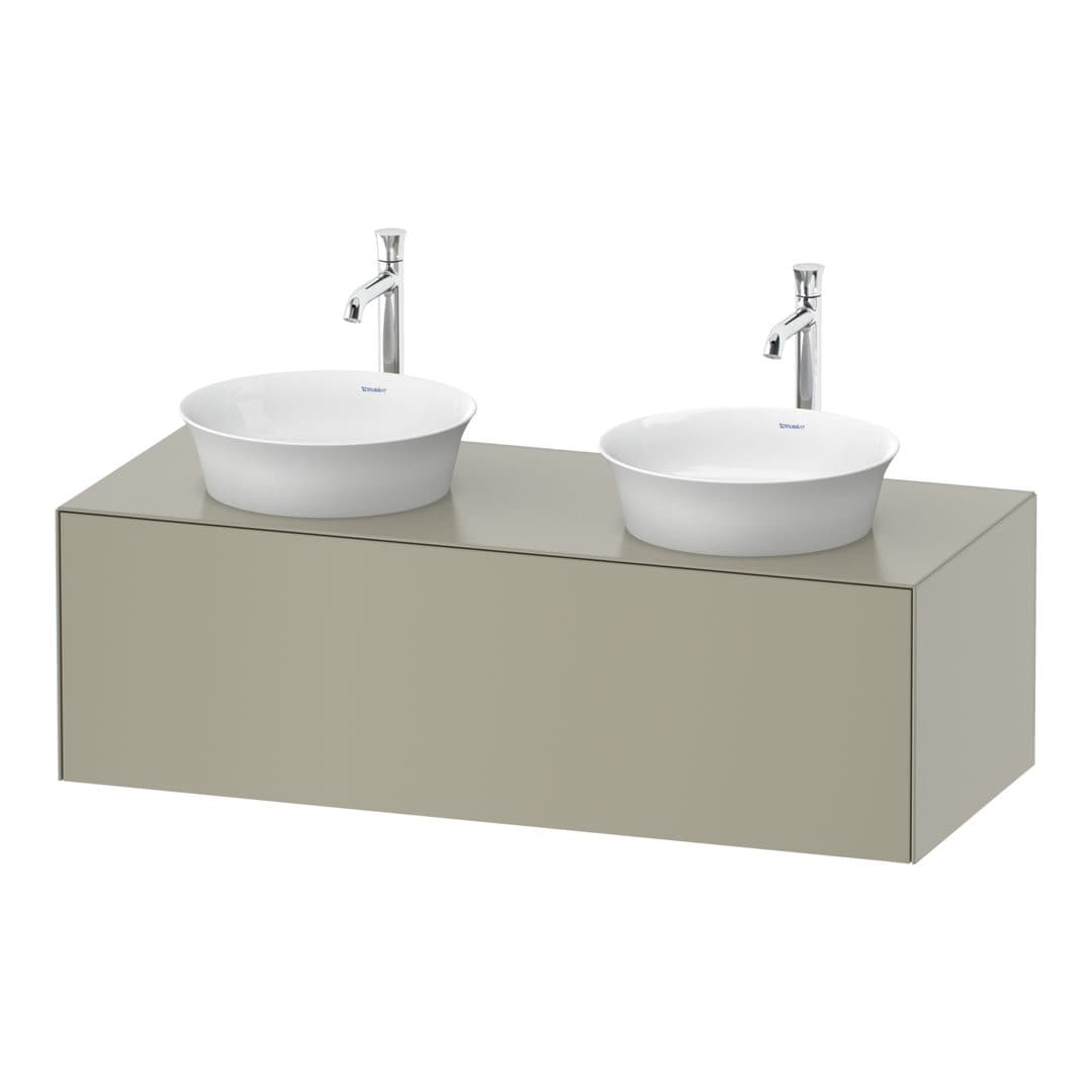 Duravit White Tulip – Έπιπλο Νιπτήρα – 1300 mm, για κονσόλα, 1 συρτάρι – Taupe Satin Matt, Lacquer (WT4978B6060)
